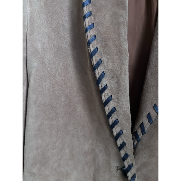The Limited Collection Leather Jacket Womens L Brown Western Blazer Whipstitch - Picture 5 of 15